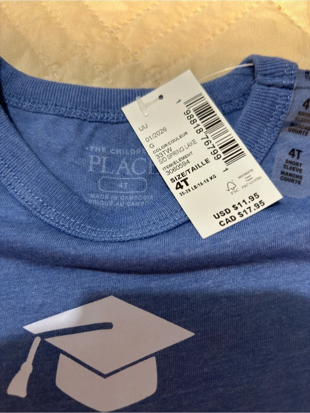 Children’s Place 4T 'Little Graduate Big Future' Graphic Tee